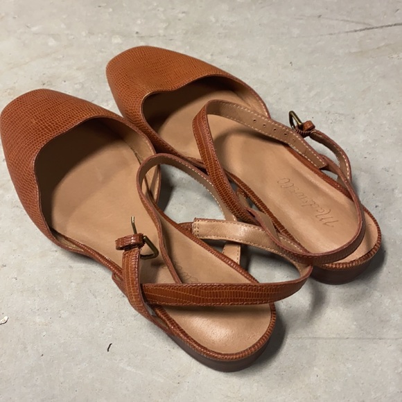 Madewell Jeanne Sling Flats Lizard Leather mc740 - Picture 2 of 3